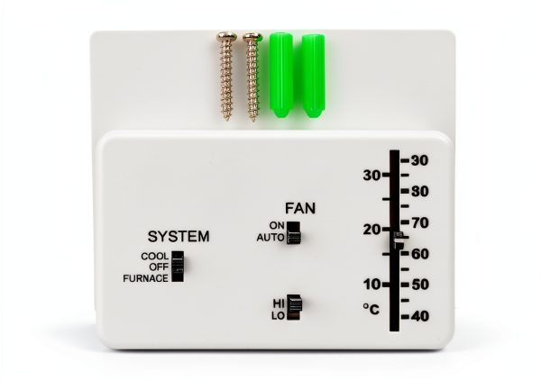 Generic RV Thermostat Push Button Low Voltage 12V White Wall Mount-0