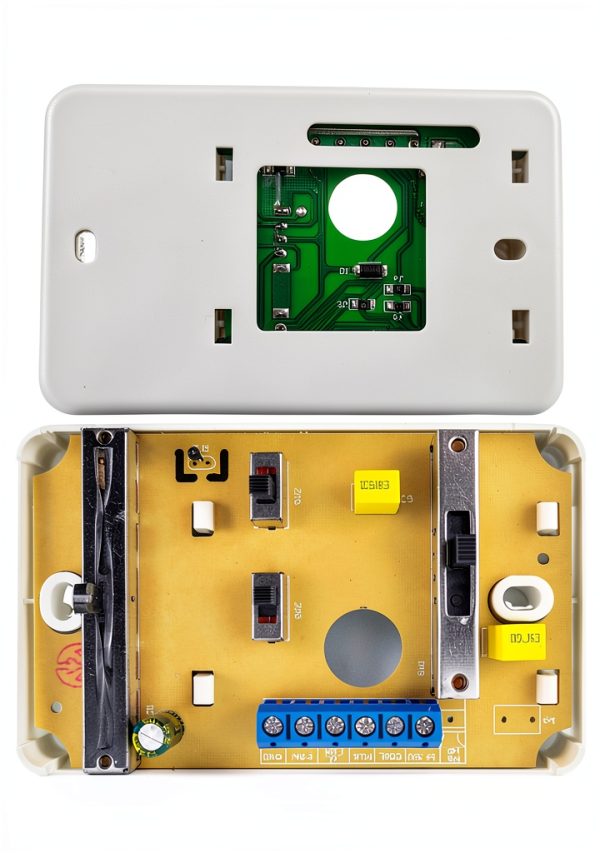 Generic RV Thermostat Push Button Low Voltage 12V White Wall Mount-5